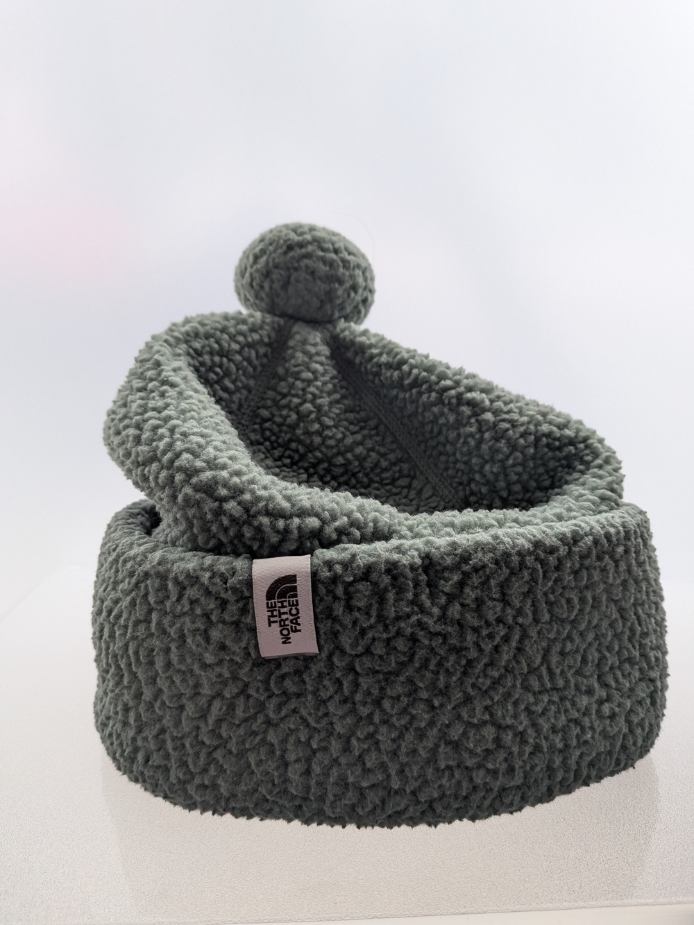 The North Face Kids Sherpa Pom Beanie In Sage